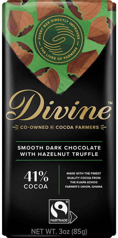 Divine Dark Hazelnut Truffle Bar 15 x 90g