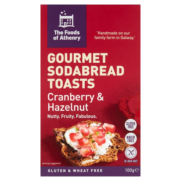 Foods of Athenry Cranberry/Hazelnut Gourmet Toasts 12 x 110g