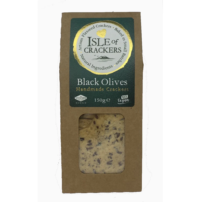 Isle of Crackers Black Olive Crackers 10 x 150g