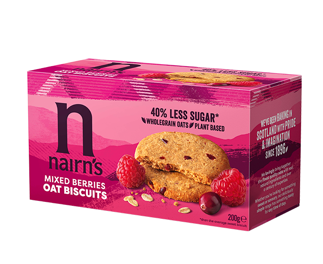 Nairns gemischte Beeren Haferkekuiten 10 x 200 g