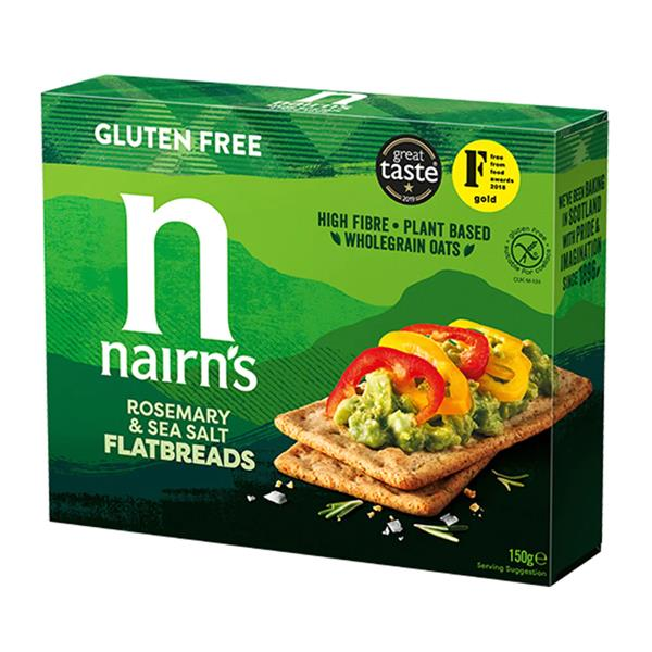 Nairn's Rosemary & Sea Salt Flatbreads 6 x 150g