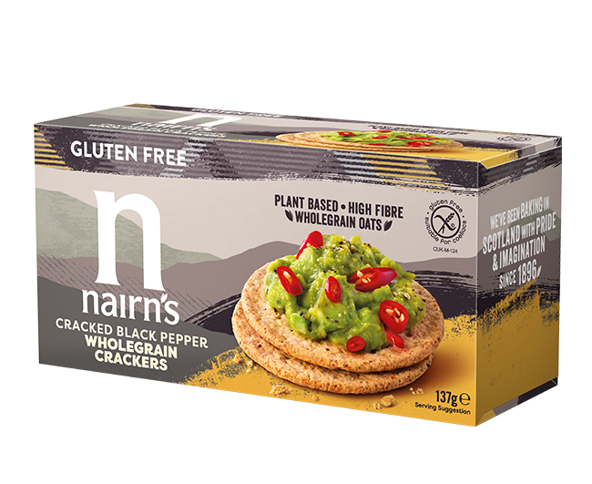 Nairn's Cracked Black Pepper Wholegrain Crackers 8 x 137g