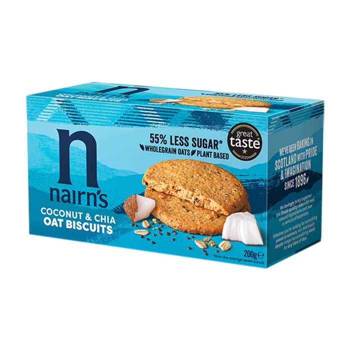 Nairn's Coconut & Chia Oat Biscuits 10 x 200g